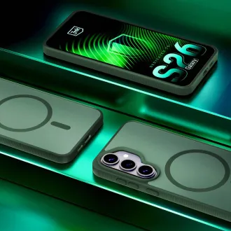 3mk Zaščitni ovitek Smoke MagCase Green za Samsung Galaxy S26