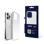 3mk Zaščitni ovitek HARDY Silikonski magnetni ovitek za Apple iPhone 15 Pro, srebrno-beli