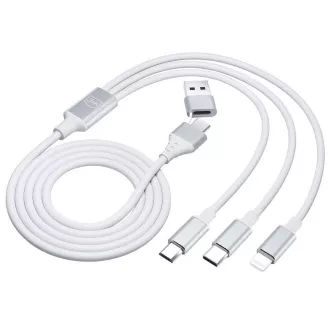 3mk polnilni kabel - Hyper Cable 3v1 A/C do C/Micro/Lightning 1,5 m, bel