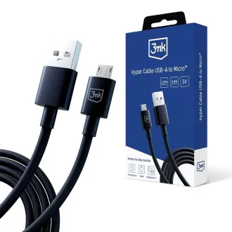 3mk podatkovni kabel - Hyper Cable A do Micro 1,2m 5V 2, 4A, črn