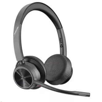Poly Voyager 4320 MS Teams brezžične slušalke, adapter BT700 USB-A, stereo, stojalo za polnjenje