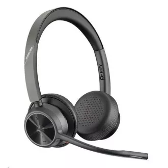 Poly Voyager 4320 MS Teams brezžične slušalke, adapter BT700 USB-C, stereo, stojalo za polnjenje