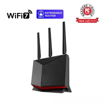 Usmerjevalnik ASUS RT-BE86U, igričarski usmerjevalnik WiFi7, AiMesh, 2xWAN, 3xLAN, 1xUSB 3.2