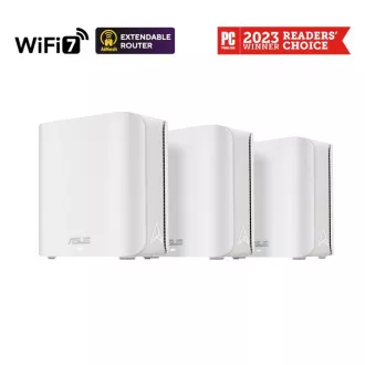 ASUS ZenWifi BD4 3-pack, razširljiv usmerjevalnik WiFi7, AiMesh, 2x WAN/LAN