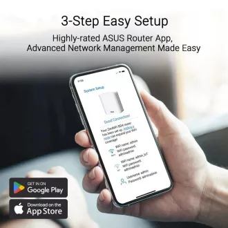 ASUS ZenWifi BD4 2-pack, razširljiv usmerjevalnik WiFi7, AiMesh, 2x WAN/LAN