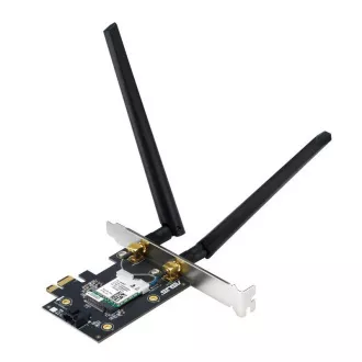 ASUS PCE-BE6500 adapter WiFi 7 PCIe, Bluetooth 5.4, PCIe 1x reža, WPA3 ASUS PCE-BE6500 adapter WiFi 7 PCIe, Bluetooth 5.4, PCIe 1x reža, WPA3