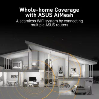 ASUS TUF-BE6500 (BE6500) WiFi 7 razširljiv gaming usmerjevalnik, 4x 2,5G, AiMesh ASUS TUF-BE6500 (BE6500) WiFi 7 razširljiv gaming usmerjevalnik, 4x 2,5G, AiMesh