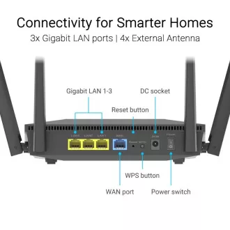 Usmerjevalnik ASUS RT-AX52 Pro (AX3000), dvopasovni WiFi 6, razširljiv usmerjevalnik