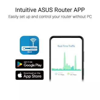 Usmerjevalnik ASUS RT-AX52 Pro (AX3000), dvopasovni WiFi 6, razširljiv usmerjevalnik