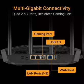 Usmerjevalnik ASUS Gaming Router TUF-BE9400 3-stranski usmerjevalnik WiFi7, 1x WAN, 3x LAN, AiMesh