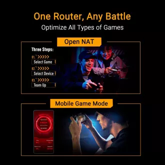 Usmerjevalnik ASUS Gaming Router TUF-BE9400 3-stranski usmerjevalnik WiFi7, 1x WAN, 3x LAN, AiMesh