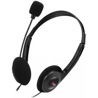 C-TECH Slušalke z mikrofonom MHS-03E, črne