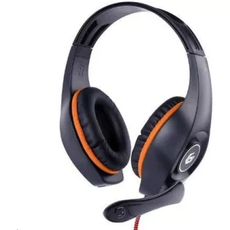 GEMBIRD slušalke z mikrofonom GHS-05-O, igralne, črno-oranžne, 1x 4-polni 3,5 mm priključek