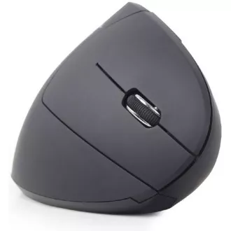 GEMBIRD miška MUSW-ERGO-01, navpična, brezžična, sprejemnik USB, črna