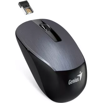 GENIUS miška NX-7015/ 1600 dpi/ senzor Blue-Eye/ brezžična/ kovinsko siva