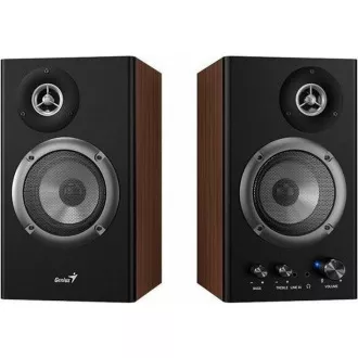 GENIUS Zvočniki SP-HF1200B, 2.0, 36 W, leseni, črno-rjavi