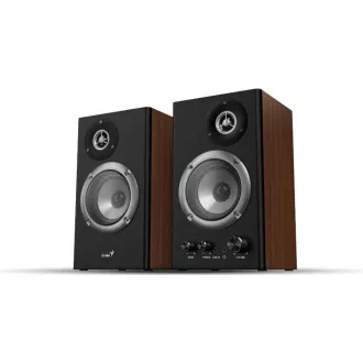 GENIUS Zvočniki SP-HF1200B, 2.0, 36 W, leseni, črno-rjavi