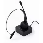 GEMBIRD Slušalke BTHS-M-01, primerne za klicne centre, mikrofon, Bluetooth, črne