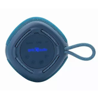 GEMBIRD Zvočnik SPK-BT-LED-03-B, Bluetooth, 5 W, RGB LED osvetlitev, modra