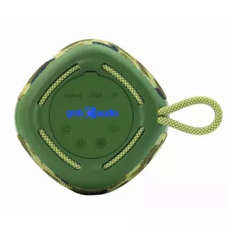 Zvočnik GEMBIRD SPK-BT-LED-03-CM, Bluetooth, 5 W, RGB LED osvetlitev, kamuflaža