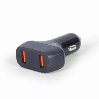 GEMBIRD Avtomobilski polnilnik, 2x USB, hitri polnilnik, QC3.0, 36 W, črn