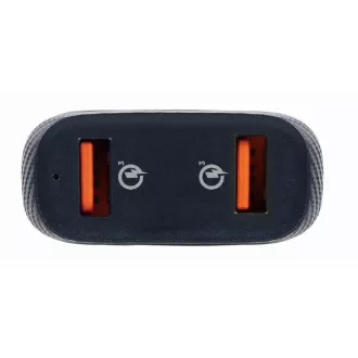 GEMBIRD Avtomobilski polnilnik, 2x USB, hitri polnilnik, QC3.0, 36 W, črn