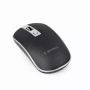 GEMBIRD miška MUSW-4B-06, črno-srebrna, brezžična, USB nano sprejemnik