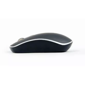 GEMBIRD miška MUSW-4B-06, črno-srebrna, brezžična, USB nano sprejemnik