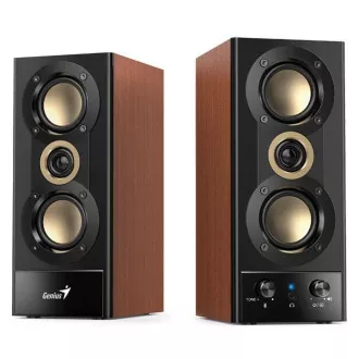 Zvočniki GENIUS SP-HF800BT, 2.0, 20 W, Bluetooth, 3,5 mm Jack, leseni