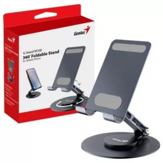 GENIUS stojalo za prenosni računalnik G-Stand M100, tablični računalnik in telefon, 4-10", zložljivo, črno GENIUS stojalo za prenosni računalnik G-Stand M100, tablični računalnik in telefon, 4-10", zložljivo, črno