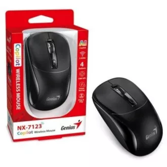 GENIUS miška NX-7123/ 1200 dpi/ brezžična/ Copilot/ črna