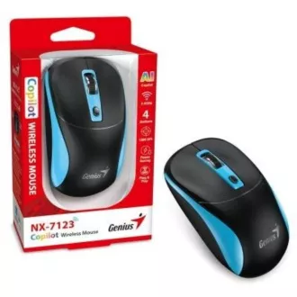 GENIUS miška NX-7123/ 1200 dpi/ brezžična/ Copilot/ črna in modra