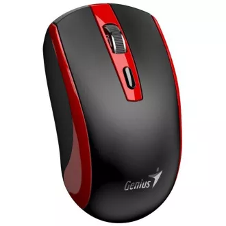 GENIUS miška ECO-8150/ 1200 dpi/ brezžična/ polnilna/ Copilot/ črna/ rdeča