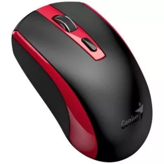 GENIUS miška ECO-8150/ 1200 dpi/ brezžična/ polnilna/ Copilot/ črna/ rdeča