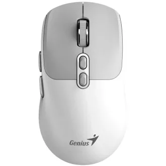 GENIUS miška NX-8080S BT/ dvojni Bluetooth   2, 4GHz/ 1600 dpi/ Copilot/ brezžična/ tiha/ bela/siva