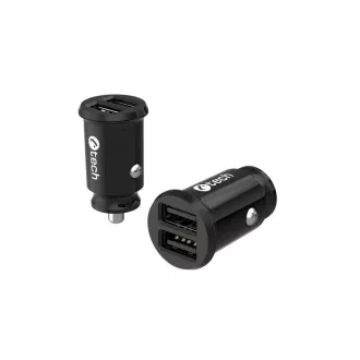 C-TECH Avtomobilski polnilnik UCC-03, 2xUSB, črn