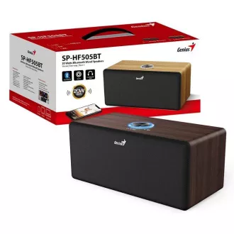Zvočnik GENIUS SP-HF505BT, BT, 3,5-milimetrski priključek, 20 W, temni les