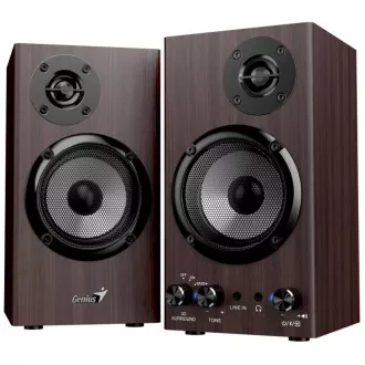Zvočnik GENIUS SP-HF520BT, BT, 3,5-milimetrski priključek, 20 W, temni les