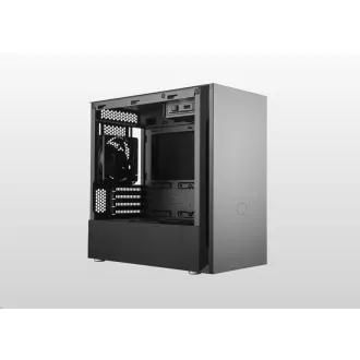 Ohišje Cooler Master Silencio S400 Steel, mATX, 2x 120mm ventilator, črno
