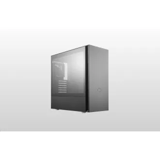 Ohišje Cooler Master Silencio S600 TG, ATX, prozorna stranica, 2x 120mm ventilator, črno