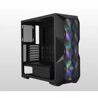 Ohišje Cooler Master MasterBox TD500 Mesh, E-ATX, prozorne stranice, 3x 120mm ARGB ventilator, črno