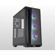 Ohišje Cooler Master MasterBox MB520 ARGB, E-ATX, prozorne stranice, 3x 120mm ARGB ventilator, 1x 120mm ventilator, črno