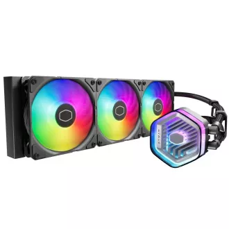 Cooler Master vodni hladilnik MasterLiquid 360 Atmos ARGB, 3x120mm, LGA1851, AM5, črna