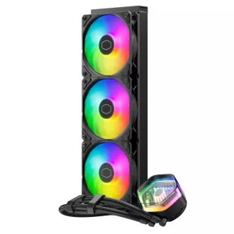 Cooler Master vodni hladilnik MasterLiquid 360 Atmos ARGB, 3x120mm, LGA1851, AM5, črna
