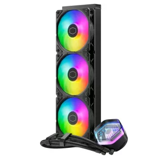 Cooler Master vodni hladilnik MasterLiquid 360 Atmos ARGB, 3x120mm, LGA1851, AM5, črna