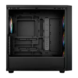 Cooler Master ohišje MasterBox 600, ATX, prozorna stranska plošča, 3x 140mm ARGB ventilator, 1x 120mm ARGB ventilator, ARGB Hub, črno