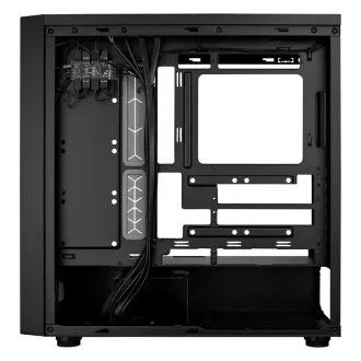Cooler Master ohišje MasterBox 600, ATX, prozorna stranska plošča, 3x 140mm ARGB ventilator, 1x 120mm ARGB ventilator, ARGB Hub, črno