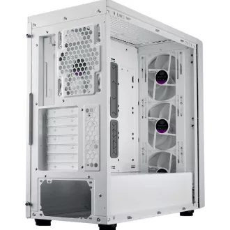 Cooler Master ohišje MasterBox 600, ATX, prozorna stranska plošča, 3x 140mm ARGB ventilator, 1x 120mm ARGB ventilator, ARGB vozlišče, belo
