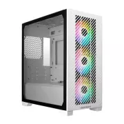 Ohišje Cooler Master Elite 301, mATX, prozorna stranska plošča, 3x 120mm ARGB ventilator, belo