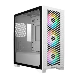 Ohišje Cooler Master Elite 301, mATX, prozorna stranska plošča, 3x 120mm ARGB ventilator, belo